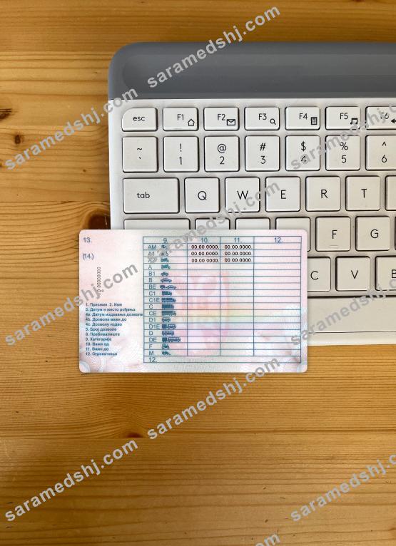 Serbia driving license photolook back
